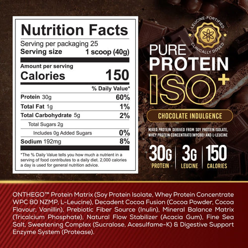 PURE PROTEIN ISOLATE+ — Chocolate Indulgence flavour